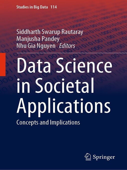 Title details for Data Science in Societal Applications by Siddharth Swarup Rautaray - Available